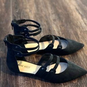 Nine West Sadler Strappy Flats, New!
